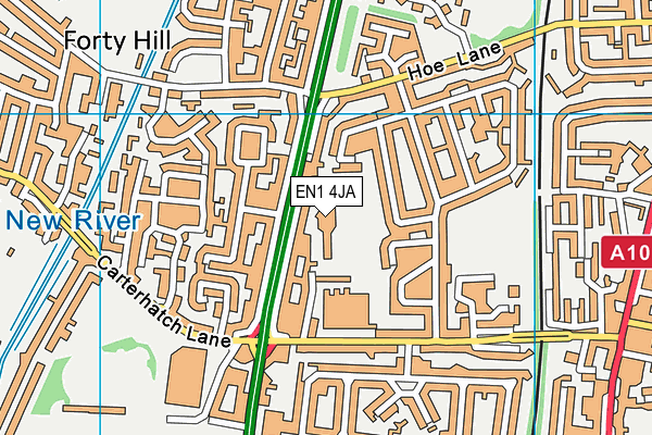 EN1 4JA map - OS VectorMap District (Ordnance Survey)