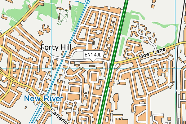 EN1 4JL map - OS VectorMap District (Ordnance Survey)