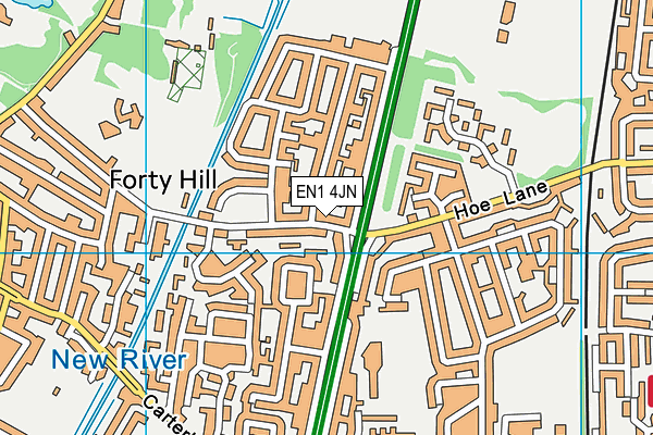 EN1 4JN map - OS VectorMap District (Ordnance Survey)