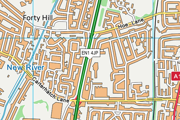 EN1 4JP map - OS VectorMap District (Ordnance Survey)