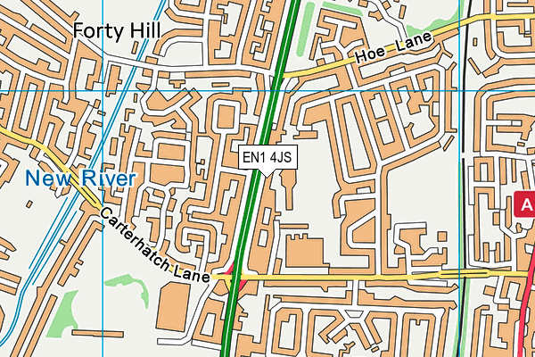 EN1 4JS map - OS VectorMap District (Ordnance Survey)