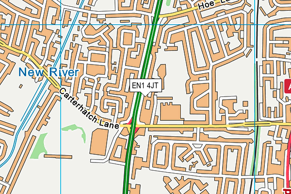 EN1 4JT map - OS VectorMap District (Ordnance Survey)