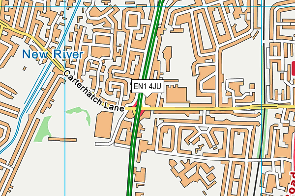 EN1 4JU map - OS VectorMap District (Ordnance Survey)