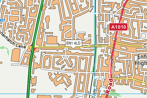 EN1 4LD map - OS VectorMap District (Ordnance Survey)