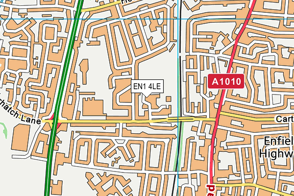 EN1 4LE map - OS VectorMap District (Ordnance Survey)