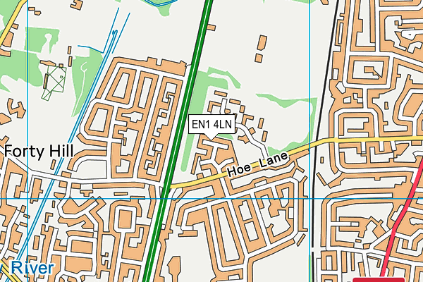 EN1 4LN map - OS VectorMap District (Ordnance Survey)