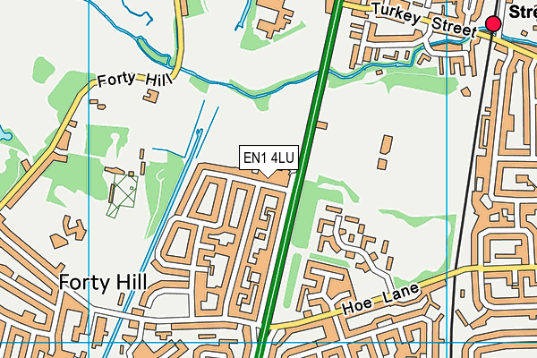 EN1 4LU map - OS VectorMap District (Ordnance Survey)