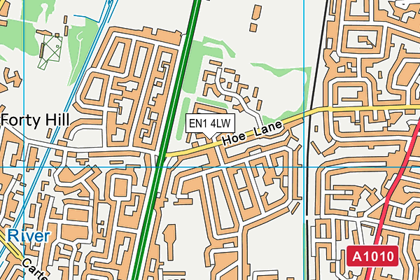 EN1 4LW map - OS VectorMap District (Ordnance Survey)