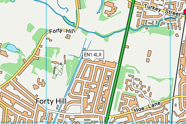 EN1 4LX map - OS VectorMap District (Ordnance Survey)
