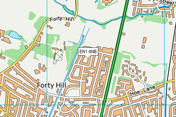EN1 4NB map - OS VectorMap District (Ordnance Survey)