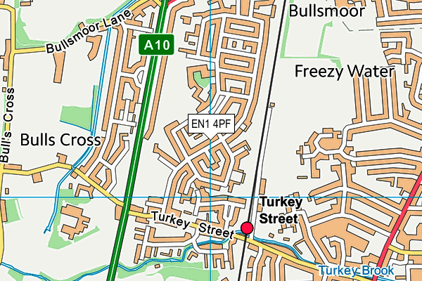 EN1 4PF map - OS VectorMap District (Ordnance Survey)