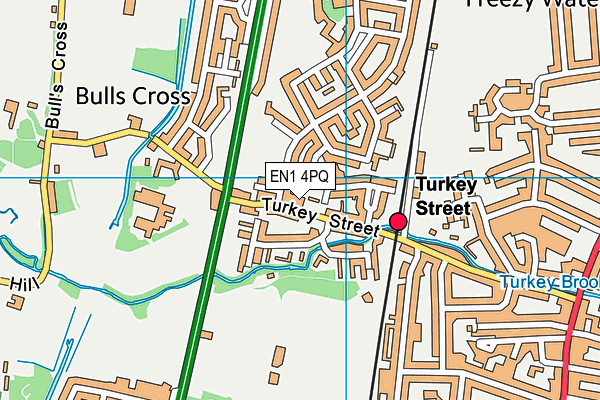 EN1 4PQ map - OS VectorMap District (Ordnance Survey)