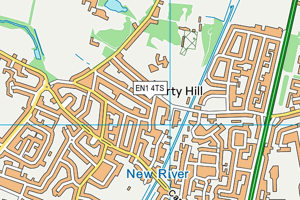 EN1 4TS map - OS VectorMap District (Ordnance Survey)