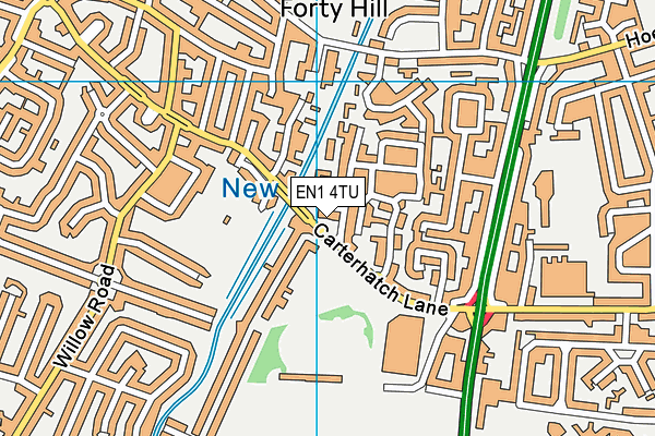 EN1 4TU map - OS VectorMap District (Ordnance Survey)