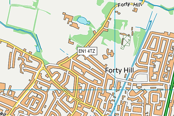 EN1 4TZ map - OS VectorMap District (Ordnance Survey)