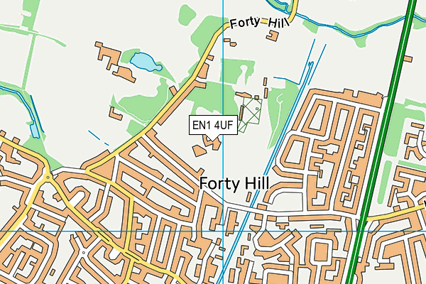 EN1 4UF map - OS VectorMap District (Ordnance Survey)
