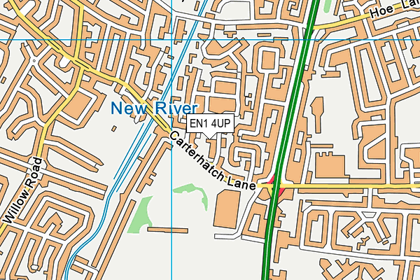 EN1 4UP map - OS VectorMap District (Ordnance Survey)