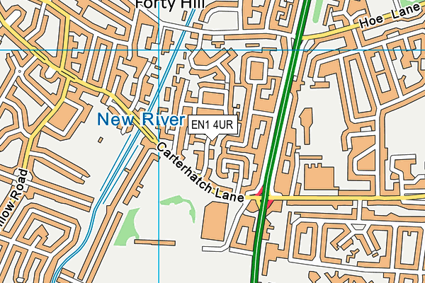 EN1 4UR map - OS VectorMap District (Ordnance Survey)
