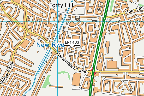 EN1 4US map - OS VectorMap District (Ordnance Survey)