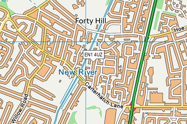 EN1 4UZ map - OS VectorMap District (Ordnance Survey)