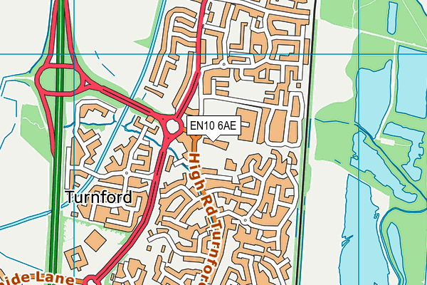 Hertford Regional College map (EN10 6AE) - OS VectorMap District (Ordnance Survey)