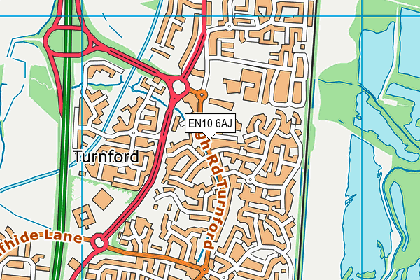 EN10 6AJ map - OS VectorMap District (Ordnance Survey)