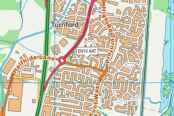 EN10 6AT map - OS VectorMap District (Ordnance Survey)