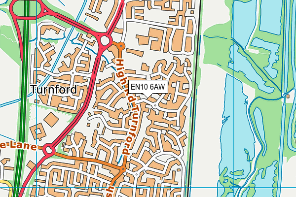 EN10 6AW map - OS VectorMap District (Ordnance Survey)