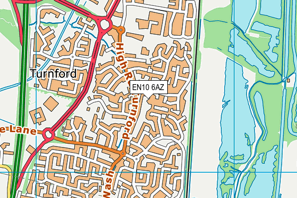 EN10 6AZ map - OS VectorMap District (Ordnance Survey)