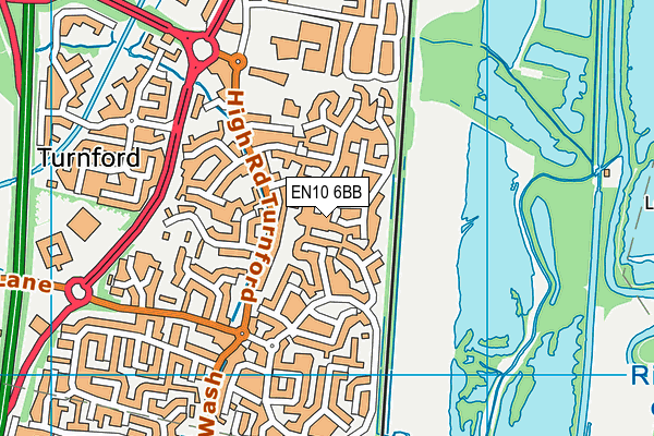 EN10 6BB map - OS VectorMap District (Ordnance Survey)