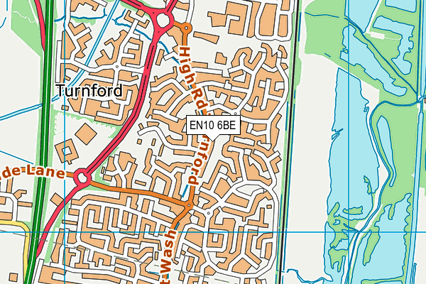 EN10 6BE map - OS VectorMap District (Ordnance Survey)