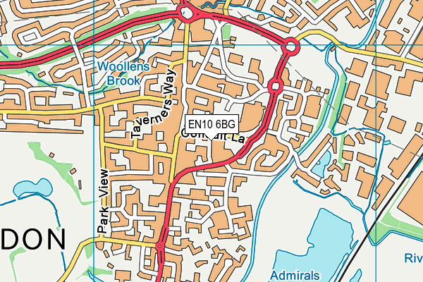 EN10 6BG map - OS VectorMap District (Ordnance Survey)