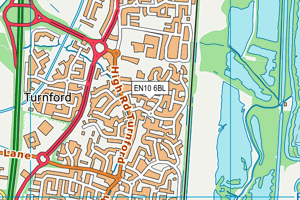 EN10 6BL map - OS VectorMap District (Ordnance Survey)