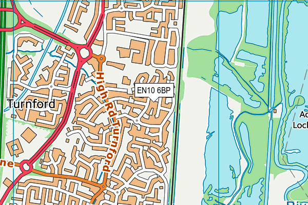 EN10 6BP map - OS VectorMap District (Ordnance Survey)