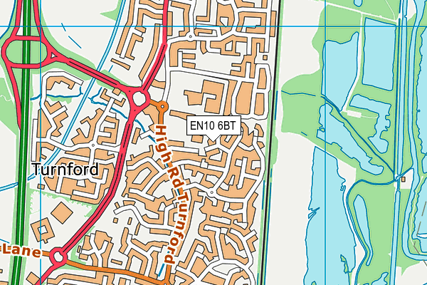 EN10 6BT map - OS VectorMap District (Ordnance Survey)