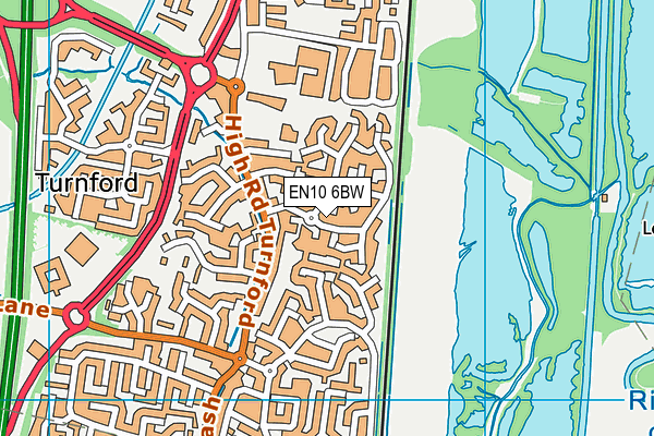 EN10 6BW map - OS VectorMap District (Ordnance Survey)