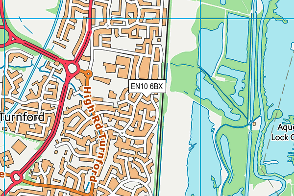 EN10 6BX map - OS VectorMap District (Ordnance Survey)