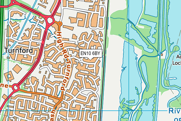 EN10 6BY map - OS VectorMap District (Ordnance Survey)