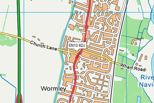 EN10 6DJ map - OS VectorMap District (Ordnance Survey)