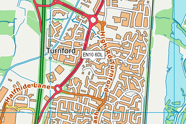 EN10 6DL map - OS VectorMap District (Ordnance Survey)