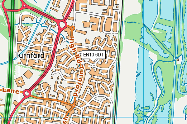 EN10 6DT map - OS VectorMap District (Ordnance Survey)