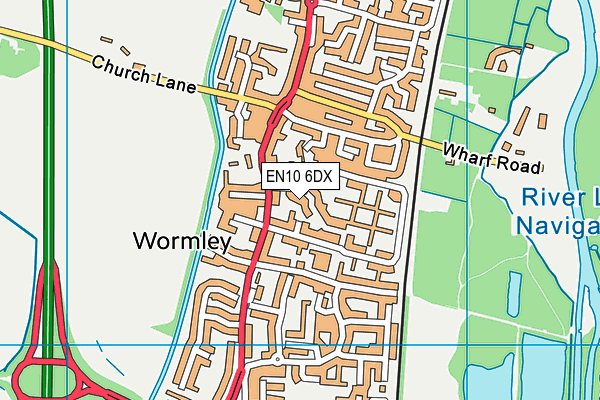Wormley Community Centre map (EN10 6DX) - OS VectorMap District (Ordnance Survey)