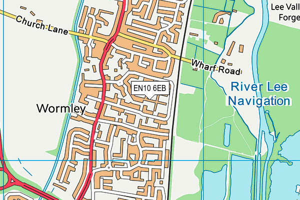 EN10 6EB map - OS VectorMap District (Ordnance Survey)
