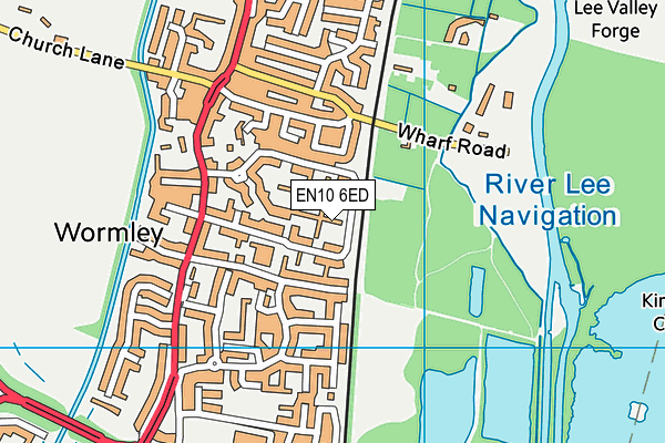 EN10 6ED map - OS VectorMap District (Ordnance Survey)
