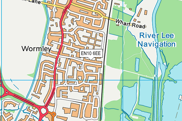 EN10 6EE map - OS VectorMap District (Ordnance Survey)