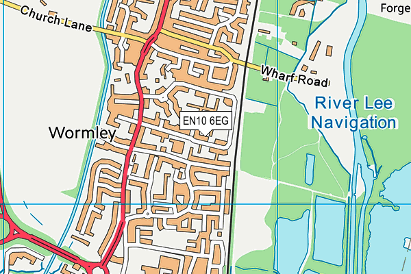 EN10 6EG map - OS VectorMap District (Ordnance Survey)