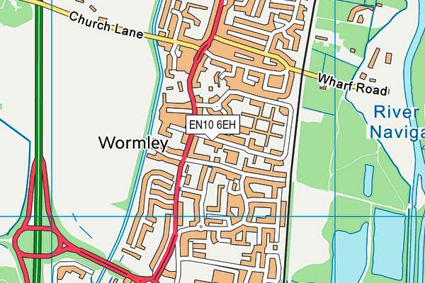 EN10 6EH map - OS VectorMap District (Ordnance Survey)