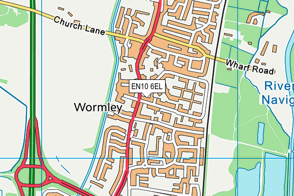 EN10 6EL map - OS VectorMap District (Ordnance Survey)