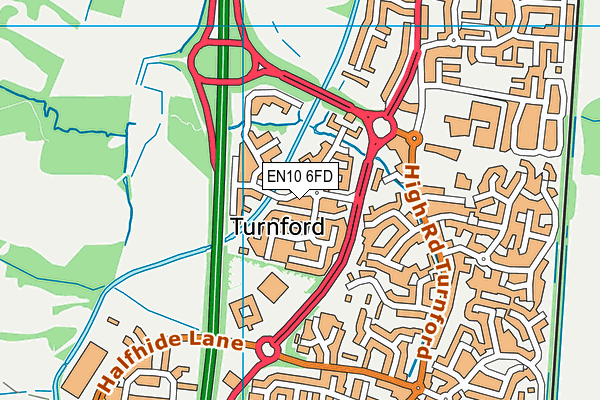 EN10 6FD map - OS VectorMap District (Ordnance Survey)