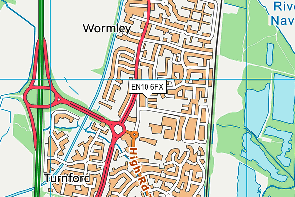 EN10 6FX map - OS VectorMap District (Ordnance Survey)